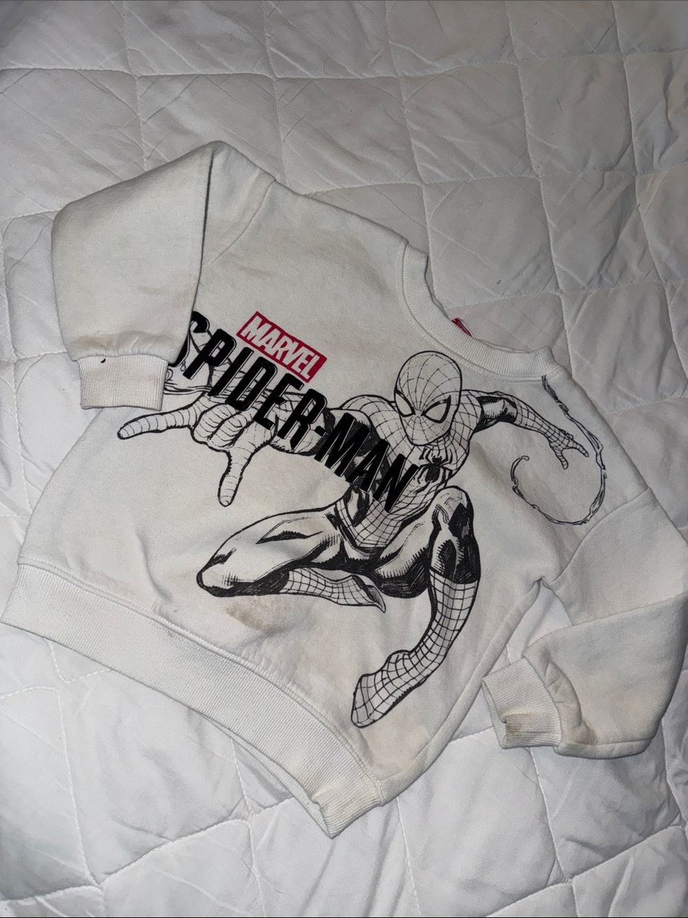 3T Marvel White Spider-Man Graphic Pullover Sweatshirt boys